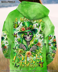 A WEE BIT IRISH TODAY SKULL LADY PATRICK'S DAY ALL OVER PRINT - TLTR2301242