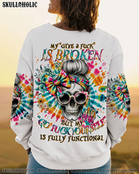 MY GIVE A F MESSY BUN TIE DYE ALL OVER PRINT - TLNO1610233