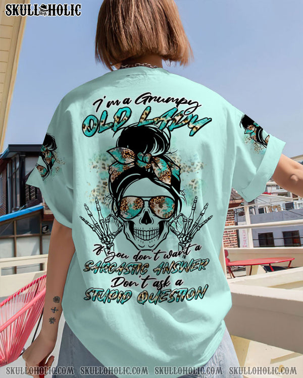 I'M A GRUMPY OLD LADY MESSY BUN ALL OVER PRINT - TLTR1307234