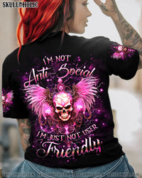 I'M NOT ANTI-SOCIAL SKULL WINGS ALL OVER PRINT - YHDU811232