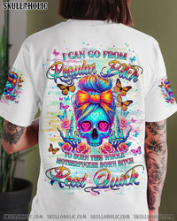 I CAN GO FROM REGULAR B MESSY BUN ALL OVER PRINT - TLPQ2307243