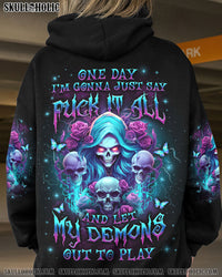 ONE DAY I'M GONNA JUST SAY F IT ALL SKULL DEMON ALL OVER PRINT - YHLN0812231