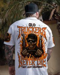OLD TRUCKERS NEVER DIE SKULL ALL OVER PRINT - TYTD2907252