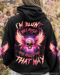 I'M BLUNT BECAUSE GOD ROLLED ME SKULL WINGS ALL OVER PRINT - TLTW0410232