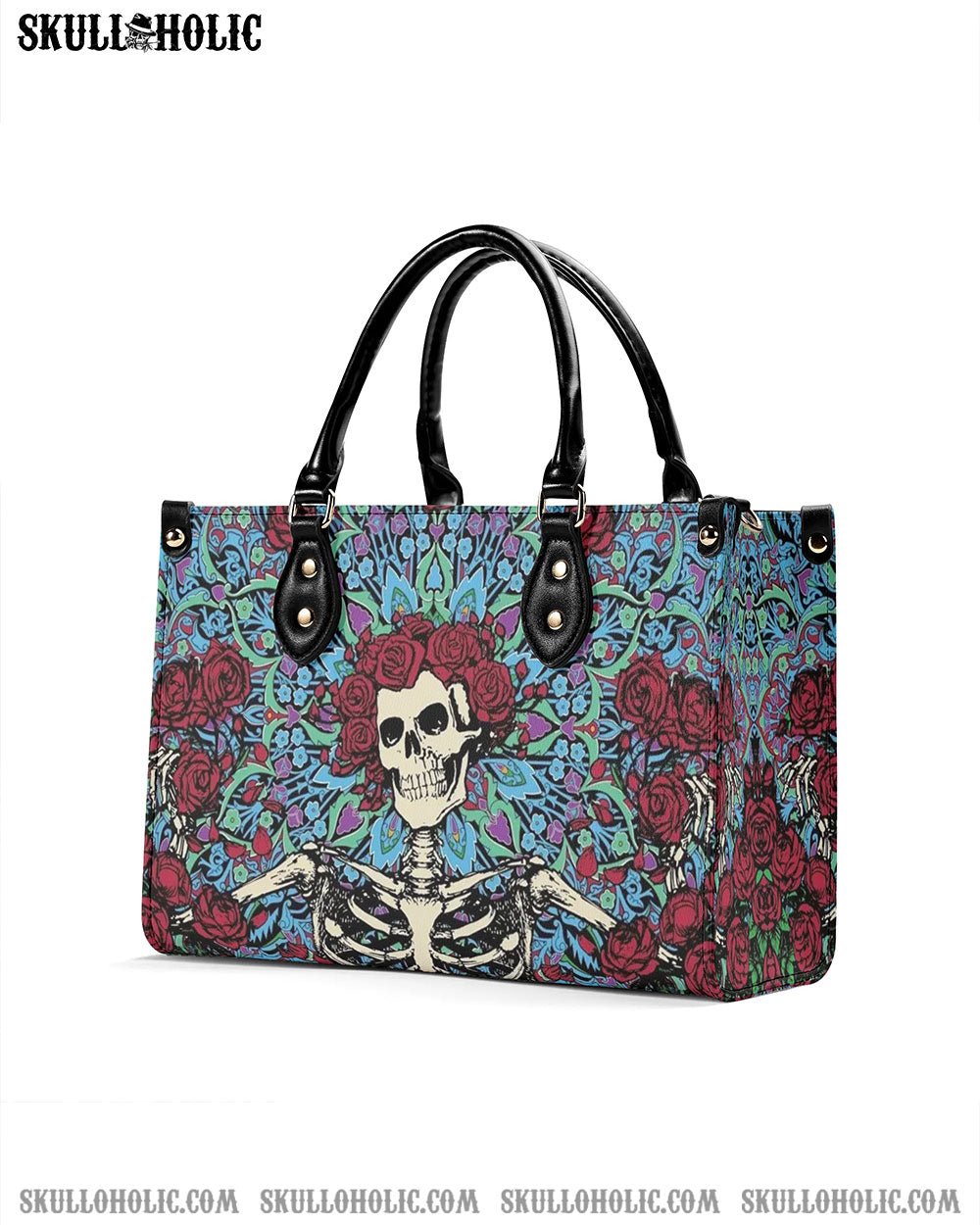 SKELETON ROSE LEATHER HANDBAG - YHHG1909245