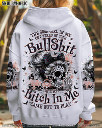 THE GOOD GIRL IN ME SKULL MESSY BUN ALL OVER PRINT - TLNO2609241
