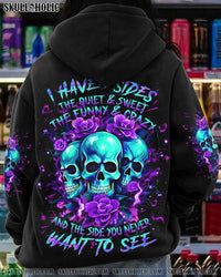 I HAVE 3 SIDES 3 SKULLS ALL OVER PRINT - YHDU2510233