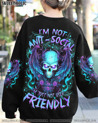 I'M NOT ANTI-SOCIAL WINGS REAPER SKULL ALL OVER PRINT - TLNZ2812232