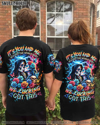 WE F GOT THIS SKULL COUPLE ALL OVER PRINT - TLTW0401244