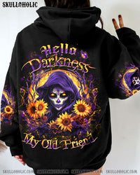 HELLO DARKNESS MY OLD FRIEND SKULL SUNFLOWER ALL OVER PRINT - YHKD0712232
