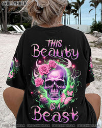 THIS BEAUTY IS A BEAST SKULL ROSE ALL OVER PRINT - TLTW2209236