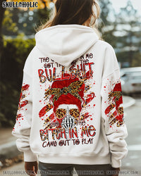 THE GOOD GIRL IN ME SKULL MESSY BUN ALL OVER PRINT - TLTR2409243
