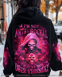 I'M NOT ANTI-SOCIAL MAD SKULL ALL OVER PRINT - YHLT2612231