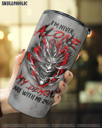 I'M NEVER ALONE SKULL DEMON TUMBLER - YHLN0906234