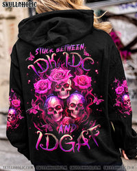 STUCK BETWEEN IDK IDC AND IDGAF ROSE SKULL ALL OVER PRINT - TLTW1010231