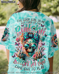 THE GOOD GIRL IN ME MESSY BUN SKULL ALL OVER PRINT - TLNO2805246