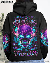 I'M NOT ANTI-SOCIAL MAD SKULL ALL OVER PRINT - YHLH0310231