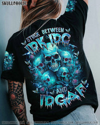 STUCK BETWEEN IDK IDC AND IDGAF SKULL ALL OVER PRINT - TLNZ0203242