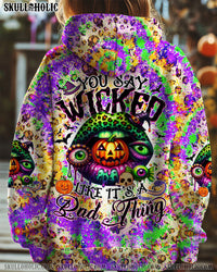 YOU SAY WICKED HALLOWEEN LIP TIE DYE ALL OVER PRINT - TYQY2808243