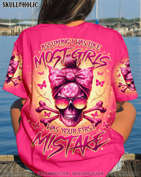 ASSUMING I WAS LIKE MOST GIRLS MESSY BUN SKULL ALL OVER PRINT - TLNO2806242