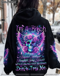 I'M A B DON'T TRY ME SKULL ROSE ALL OVER PRINT - YHLT812231