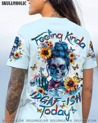 FEELING KINDA IDGAF-ISH TODAY SUNFLOWER SKULL ALL OVER PRINT - TLTW2103241