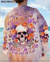 THE GOOD GIRL IN ME FLOWER SKULL ALL OVER PRINT - TLNO0401242