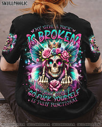 MY GIVE A F IS BROKEN SKULL WINGS ALL OVER PRINT - TLNO0512232