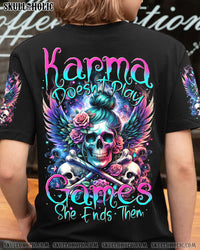 KARMA DOESN'T PLAY GAMES SKULL ALL OVER PRINT - TYTM1904242