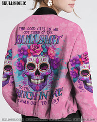 THE GOOD GIRL IN ME SUGAR SKULL BOMBER JACKET - TLNO2410237