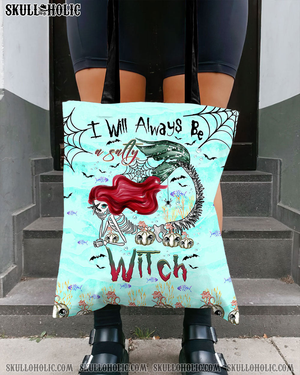 SALTY WITCH MERMAID HALLOWEEN TOTE BAG - TLTR2808237