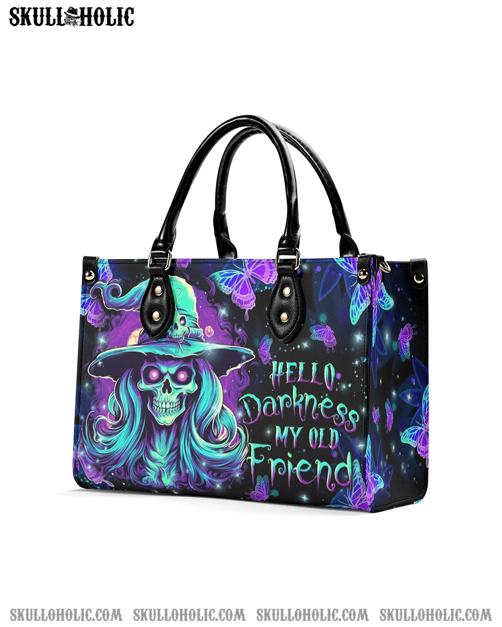 HELLO DARKNESS MY OLD FRIEND HALLOWEEN LEATHER HANDBAG - YHLN1508244