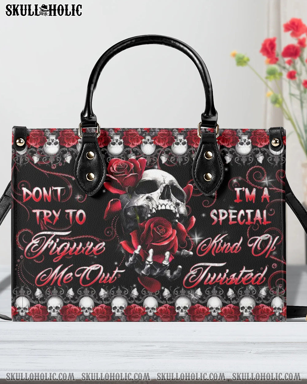 DON'T TRY TO FIGURE ME OUT LEATHER HANDBAG - YHLN2207244