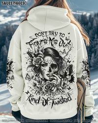 DON'T TRY TO FIGURE ME OUT SKULL LADY ALL OVER PRINT - YHLT0909244