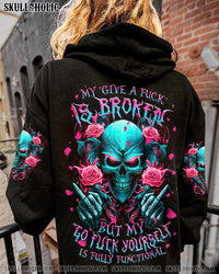 MY GIVE A F MAD ROSE SKULL ALL OVER PRINT - TLNZ1610231