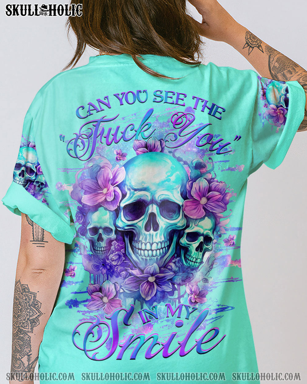 CAN YOU SEE THE F YOU SKULL ALL OVER PRINT - YHHG1110232