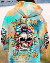 I AM WHO I AM SKULL MESSY BUN ALL OVER PRINT - TLTR1610234