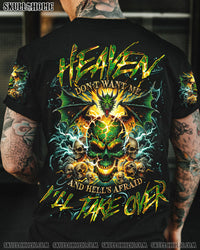 HEAVEN DON'T WANT ME SKULL DRAGON ALL OVER PRINT - TLNO2405242