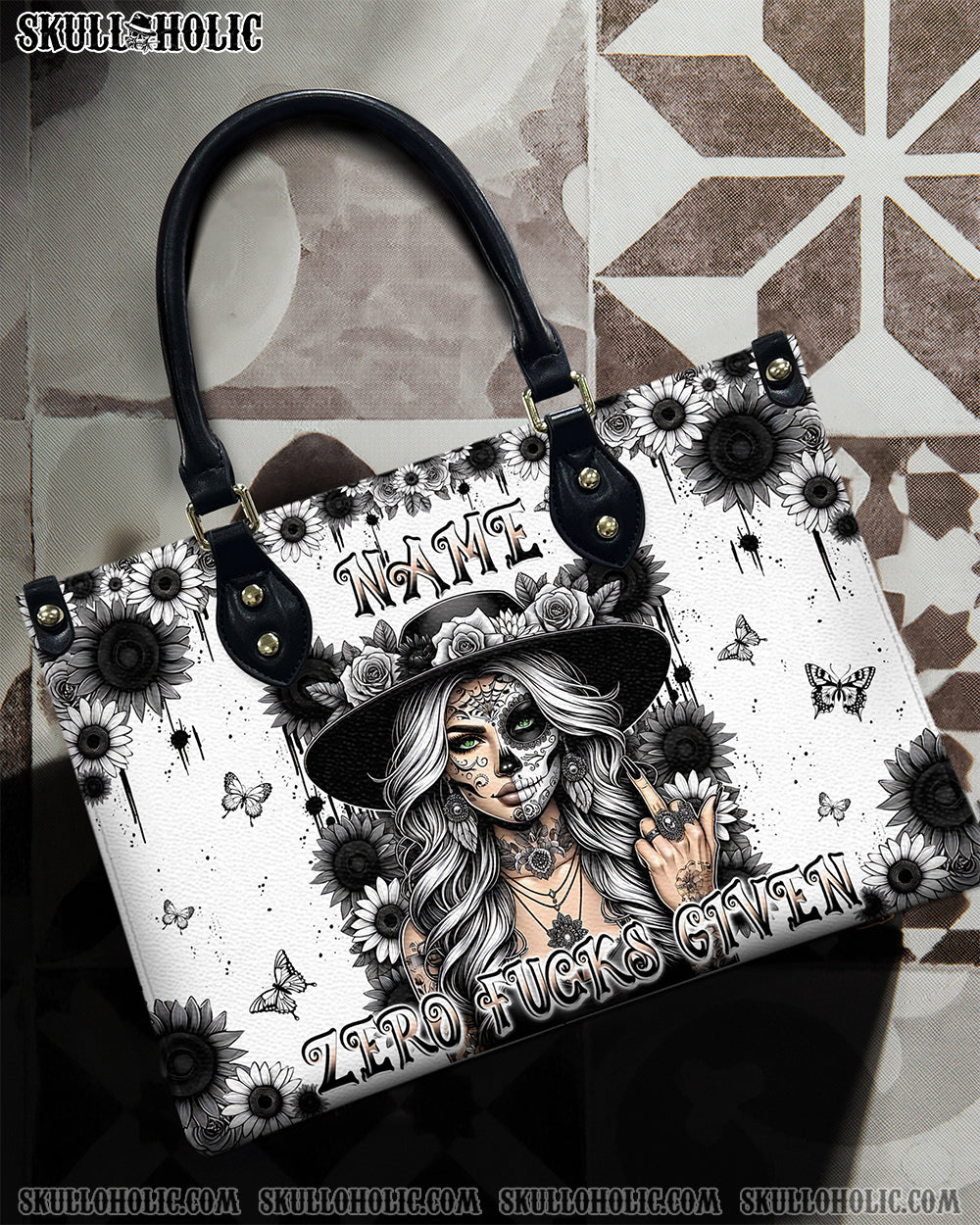 ZERO F GIVEN SKULL LADY LEATHER HANDBAG - TLPQ0509245