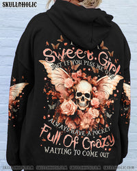 I AM A SWEET GIRL SKULL FLOWERS ALL OVER PRINT - TYTM2709234