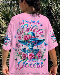 YES I'M A B BUT NOT YOURS LADY SKULL ALL OVER PRINT - TLTW2601241