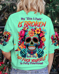 MY GIVE A F IS BROKEN SUGAR SKULL ALL OVER PRINT - TLTW2809234