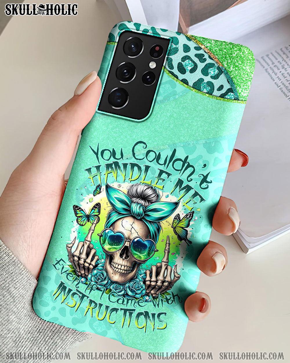 YOU COULDN'T HANDLE ME MESSY BUN TIE DYE PHONE CASE - TYTM1706249