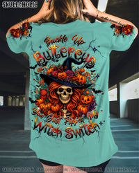 BUCKLE UP BUTTERCUP SKULL WITCH HALLOWEEN ALL OVER PRINT - YHHG2309251