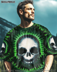 ZOMBIE GREEN SKULL TIE DYE HAND DYED ALL OVER PRINT - TLTR0408251