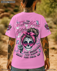YOU CURSE TOO MUCH SKULL MESSY BUN ALL OVER PRINT - TLNT0406254