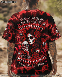 THE GOOD GIRL IN ME SKULL LADY TIE DYE ALL OVER PRINT  - TLTW1006251