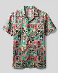 TROPICAL SKULL PARADISE CAMP SHIRT - TYQY1208265
