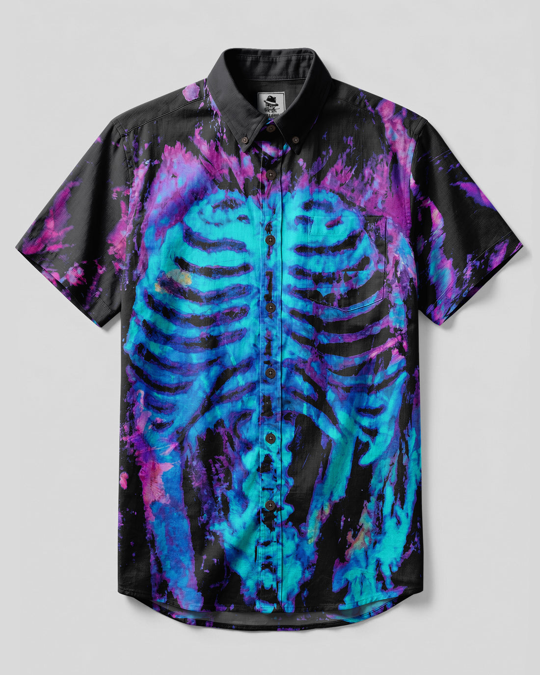 NEON X-RAY RIBCAGE BUTTON-DOWN COLLAR SHIRT - RI0106263