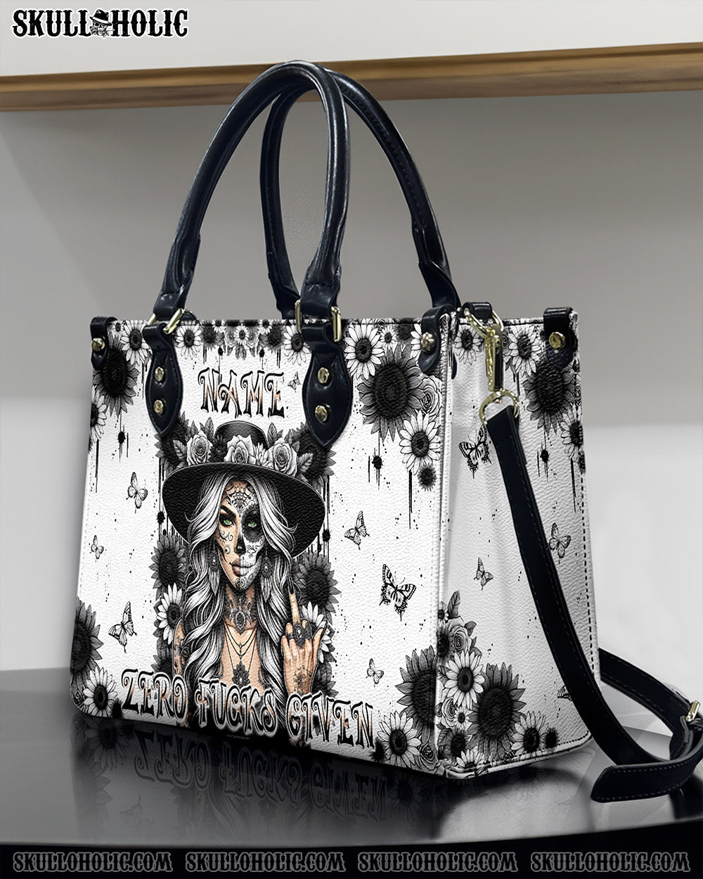 ZERO F GIVEN SKULL LADY LEATHER HANDBAG - TLPQ0509245